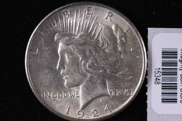 1924 Peace Silver Dollar, Affordable Collectible Coin, Store #15348