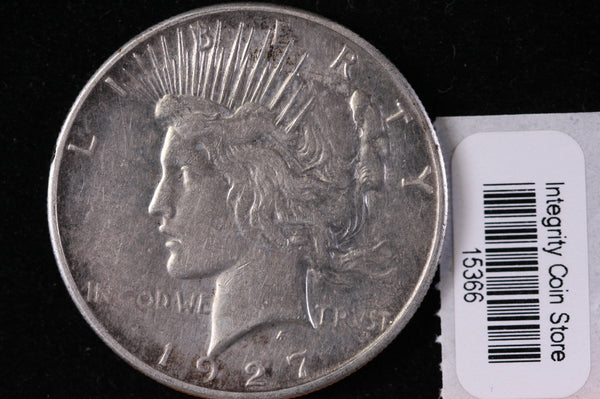 1927-S Peace Silver Dollar, Affordable Collectible Coin, Store #15366