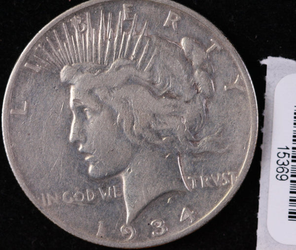 1934-S Peace Silver Dollar, Affordable Collectible Coin, Store #15369