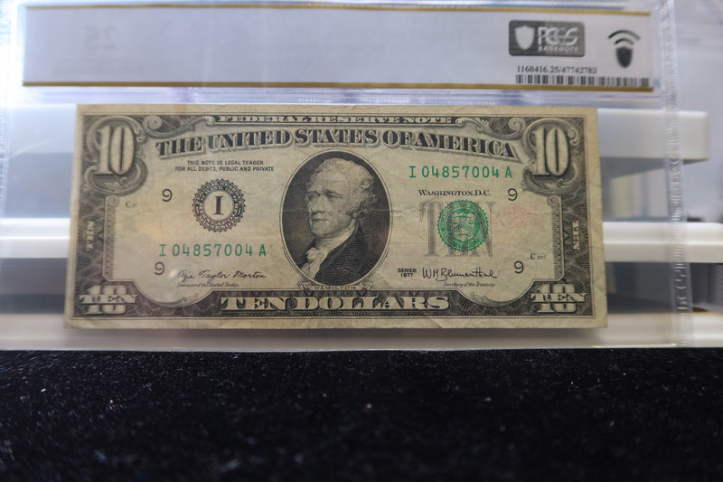 1977, $10 Federal Reserve Note, PCGS Graded, Error Note, Store