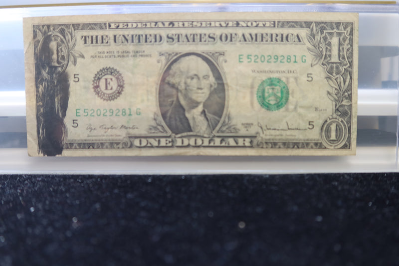 1977-A, $1 Federal Reserve Note, PCGS Graded, Error Note, Store