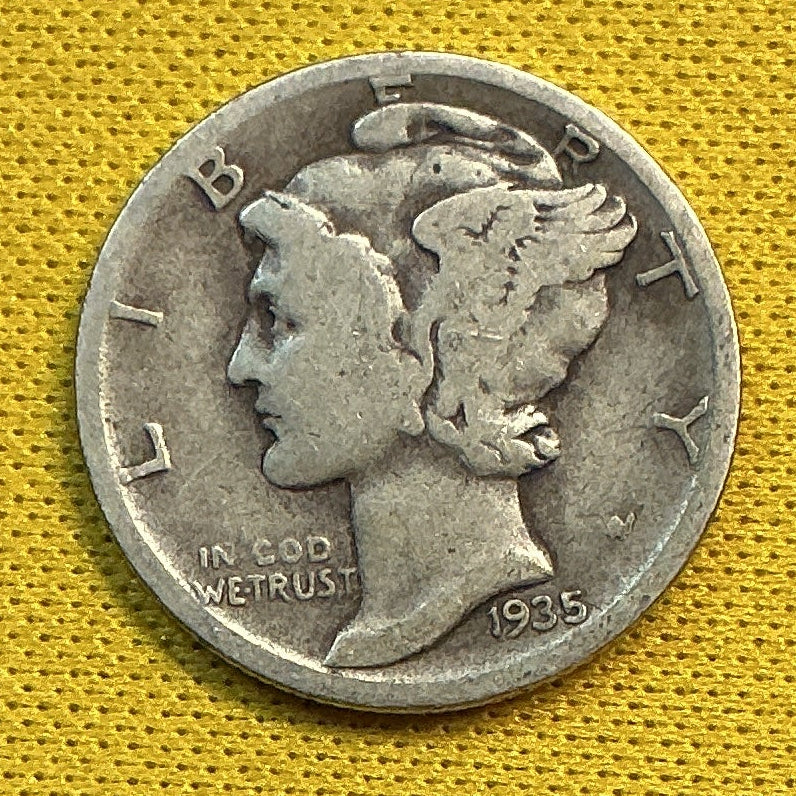 1935-S Mercury Dime, Good Circulated Coin, Store #DE1216