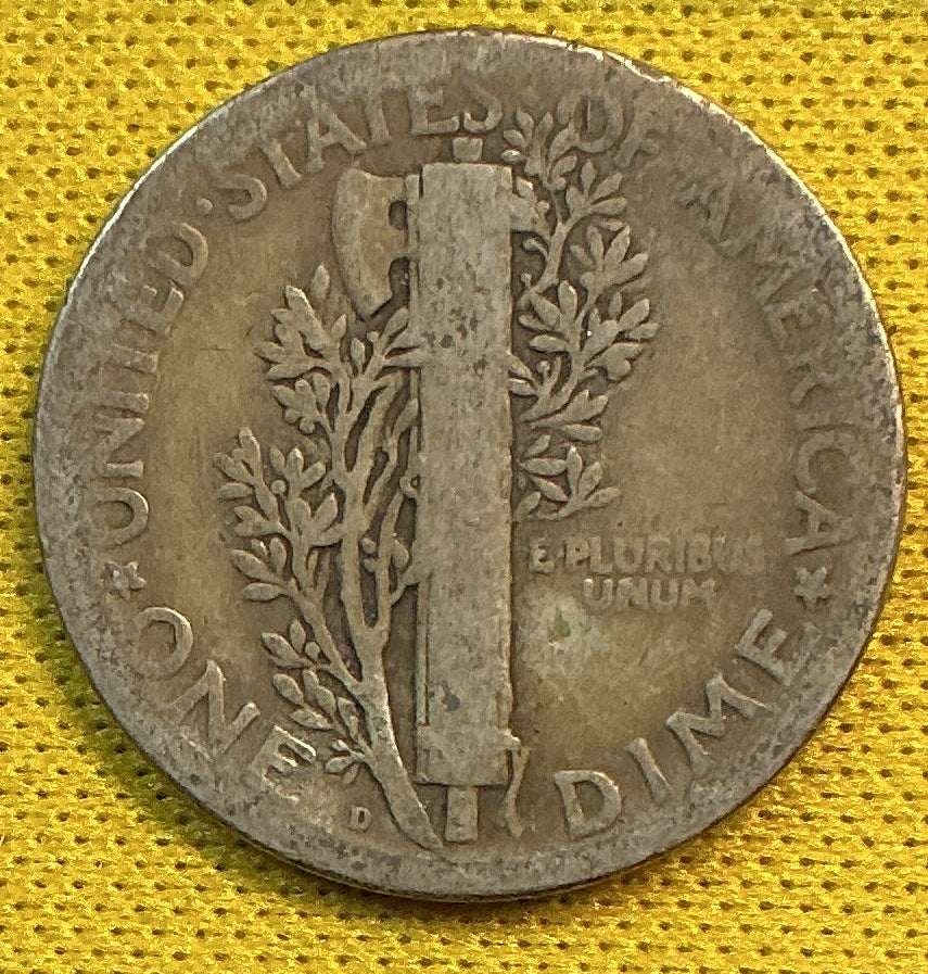 1926-D Mercury Dime, Good Circulated Coin, Store #DE1163