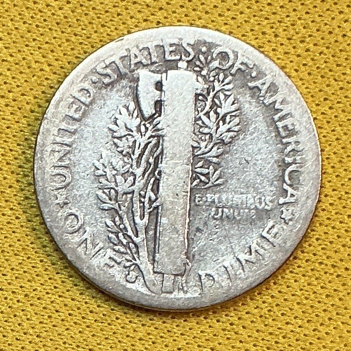 1936-S Mercury Dime, About Good Circulated Coin, Store #DE1236