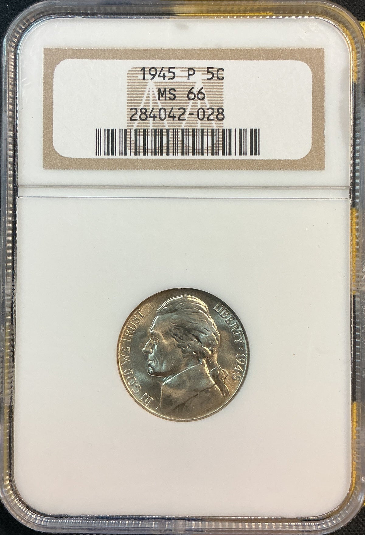 1945-P Jefferson Silver War Nickel, NGC MS-66, Store# NL1515