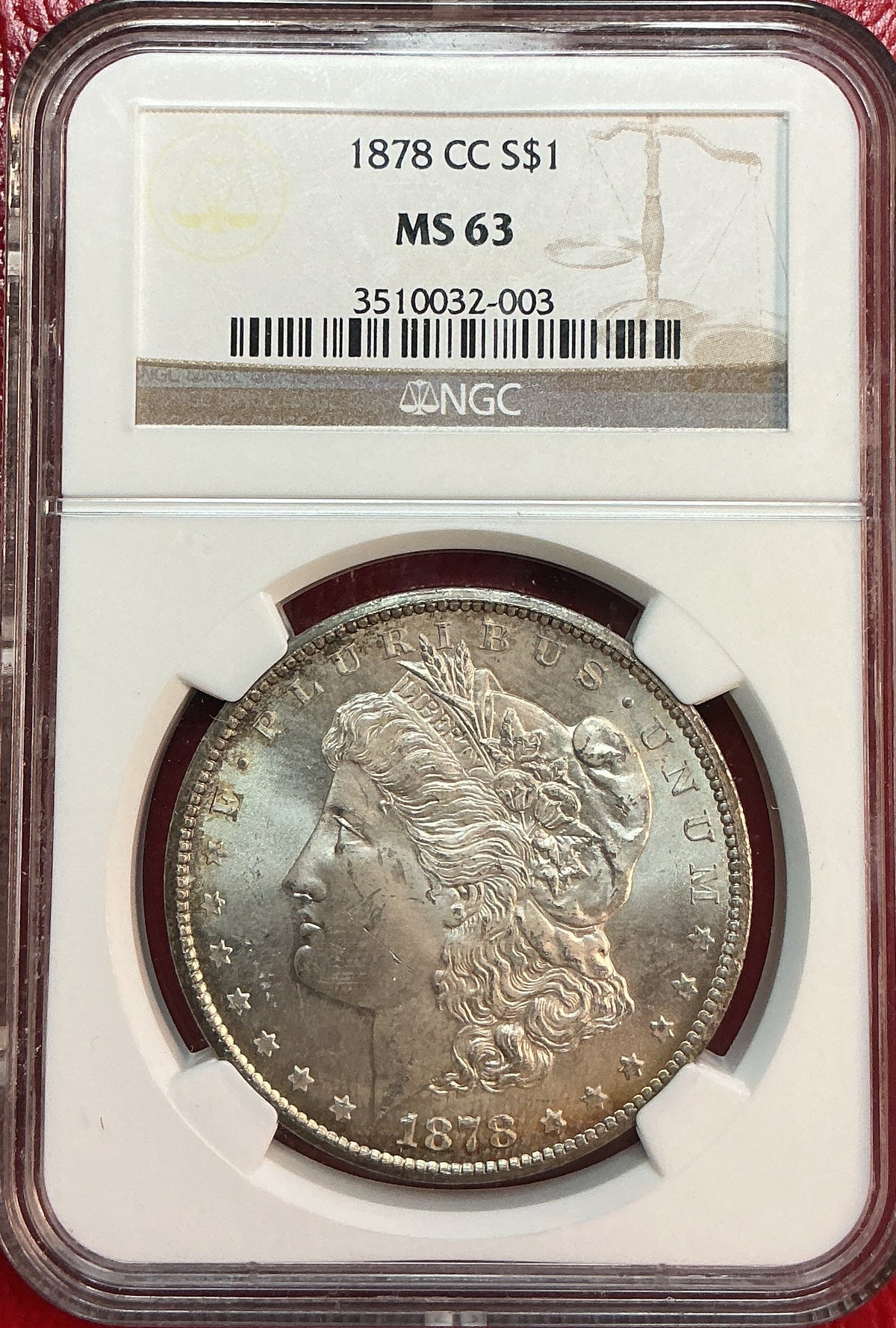 1878-CC Morgan Silver Dollar, NGC MS63, Uncirculated, Store#DR0570
