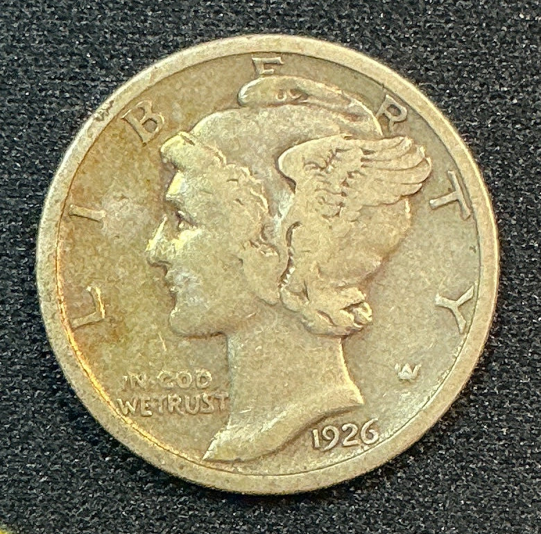 1926 Mercury Dime, Fine Circulated Coin, Store #DE1156