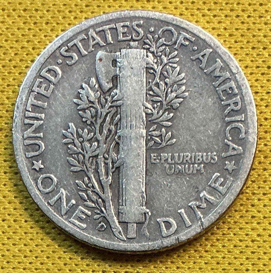 1936-D Mercury Dime, Extra Fine Circulated Coin, Store #DE1228