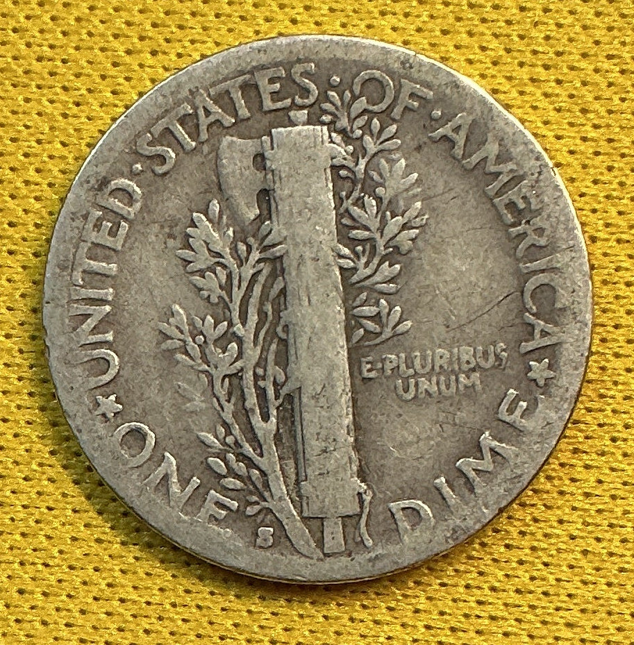 1935-S Mercury Dime, Good Circulated Coin, Store #DE1216