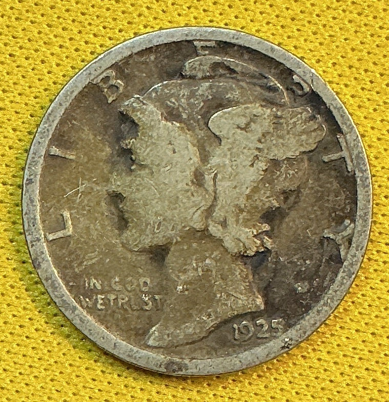 1925-S Mercury Dime, Fine Circulated Coin, Store #DE1152