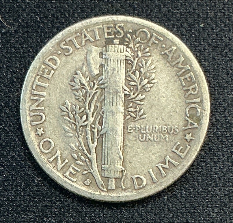 1936-S Mercury Dime, Very Fine Circulated Coin, Store #DE1241