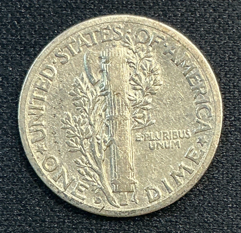 1937-D Mercury Dime, Very Fine Circulated Coin, Store #DE1253