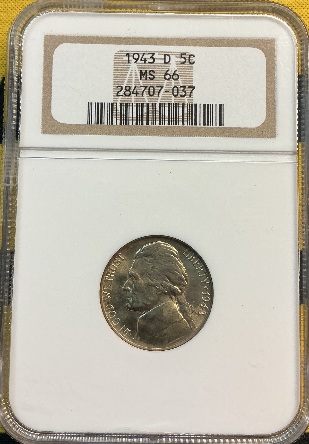 1943-D Jefferson Silver War Nickel, NGC MS-66, Store# NL1505