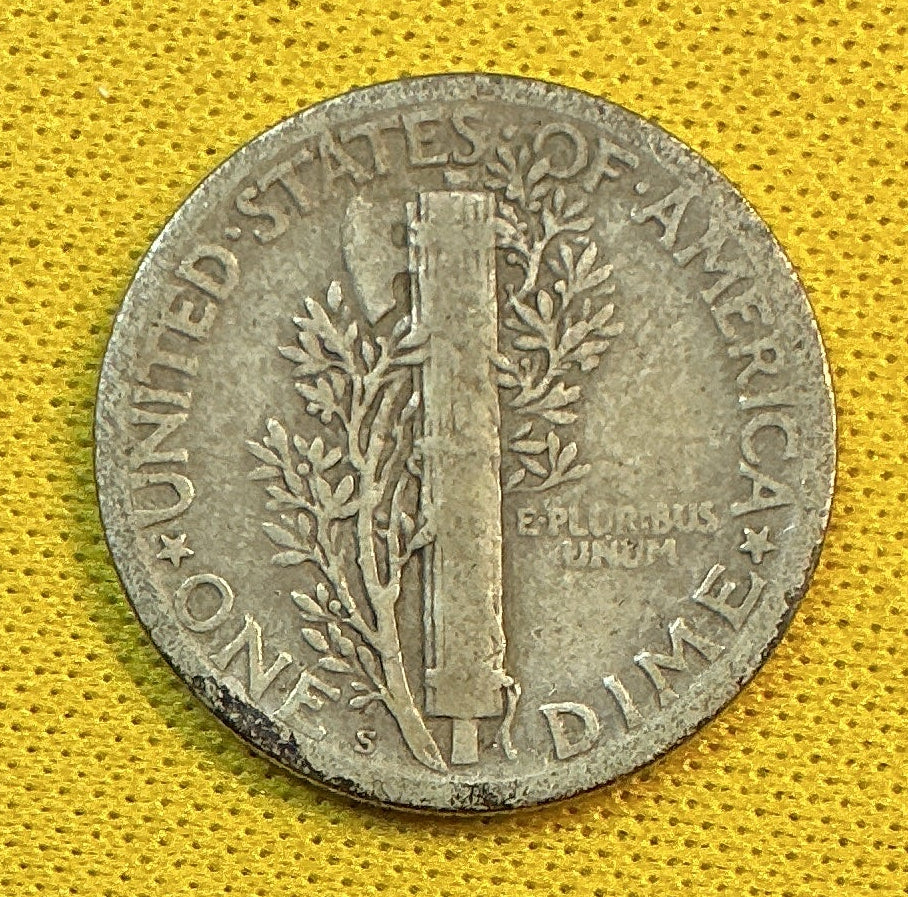 1926-S Mercury Dime, Good Circulated Coin, Store #DE1167
