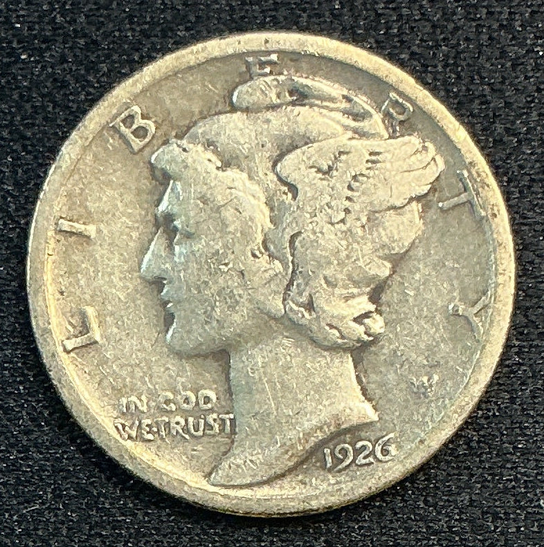 1926 Mercury Dime, Good Circulated Coin, Store #DE1158