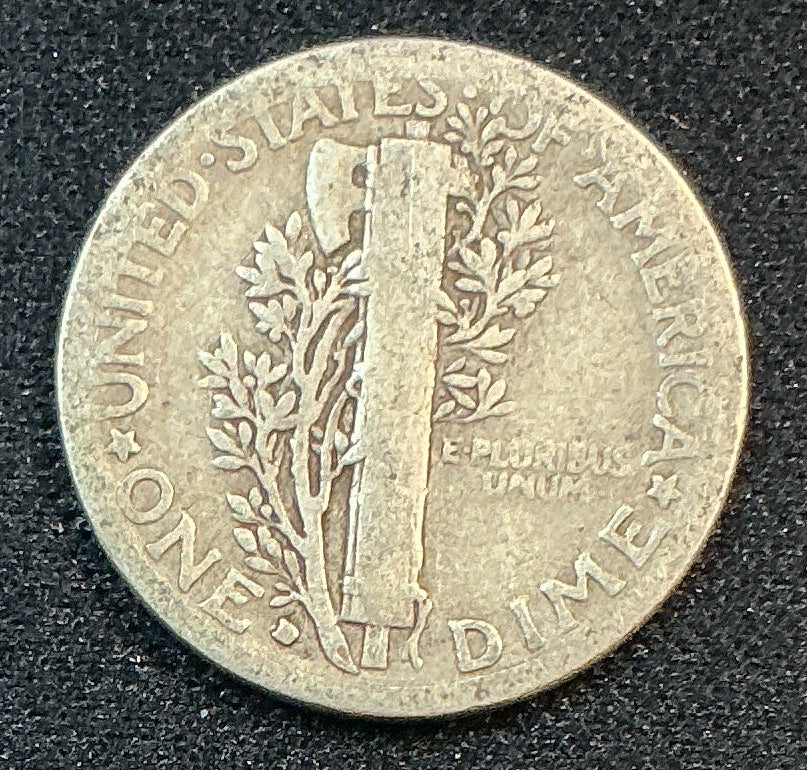 1929-D Mercury Dime, Good Circulated Coin, Store #DE1190