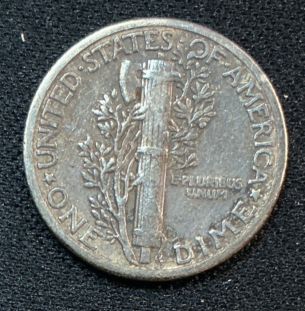 1927 Mercury Dime, Fine Circulated Coin, Store #DE1172