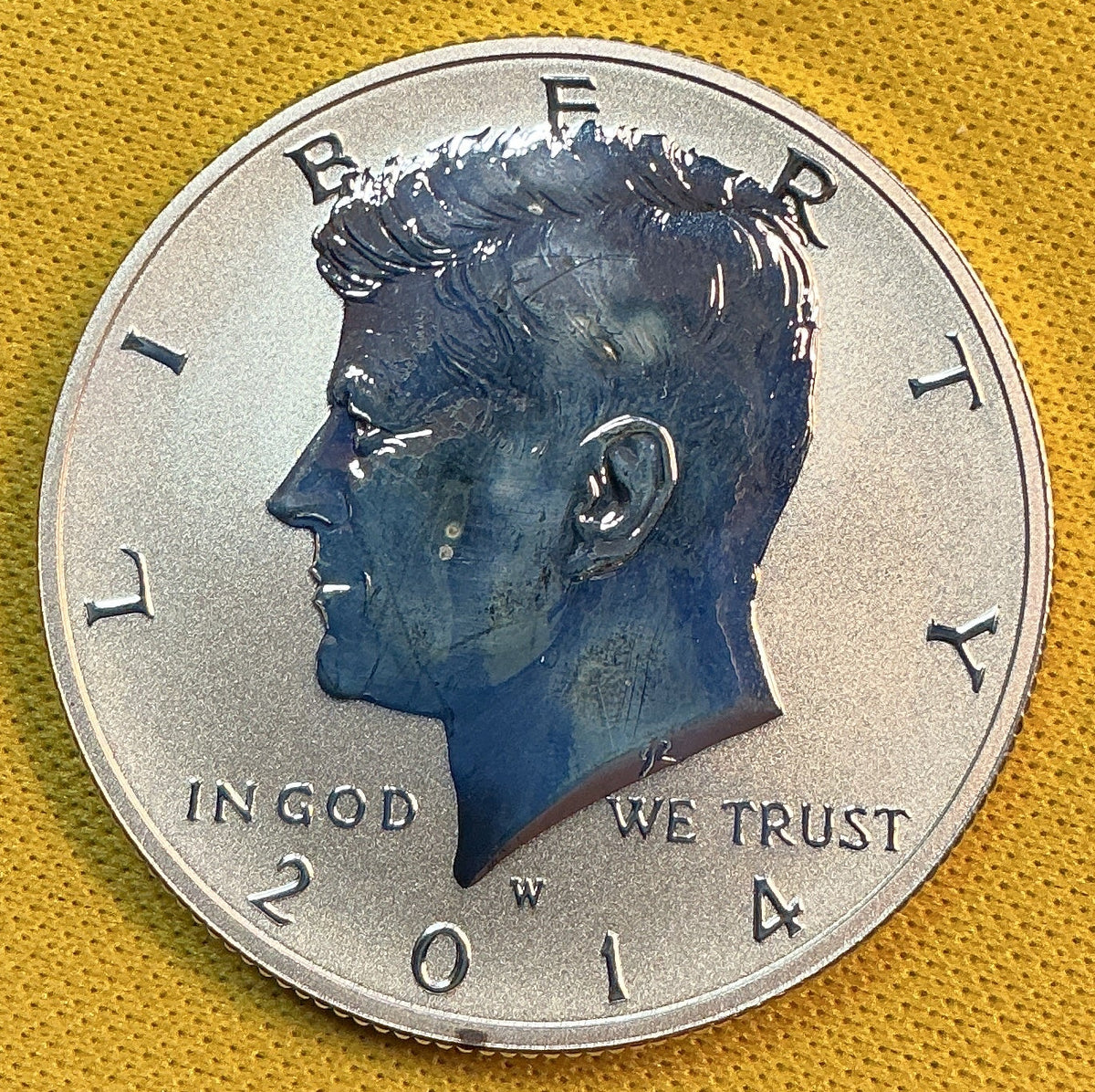 2014-W Kennedy Half Dollar. Silver Half Dollar. Reverse Proof, 50th Anniversary. Store #HR1883