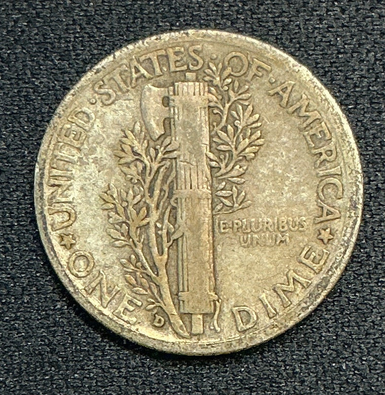 1935-D Mercury Dime, Fine Circulated Coin, Store #DE1214