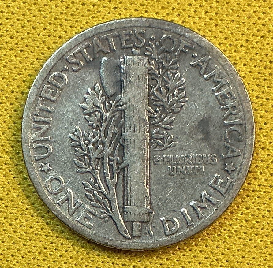 1936 Mercury Dime, Very Good Circulated Coin, Store #DE1219