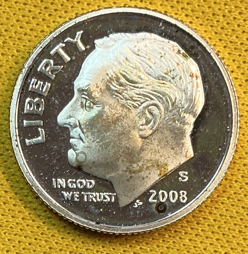 2008-S Roosevelt Silver Dime, Proof Mint State Uncirculated Coin, Store #DE0841