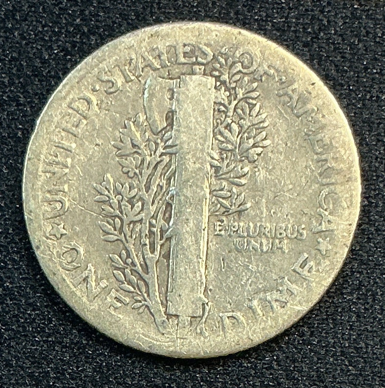 1934 Mercury Dime, About Good+ Circulated Coin, Store #DE1205