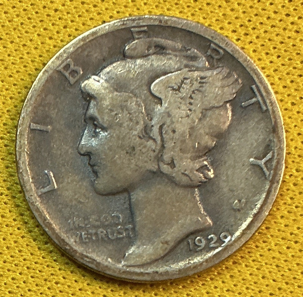1929-S Mercury Dime, Good Circulated Coin, Store #DE1198