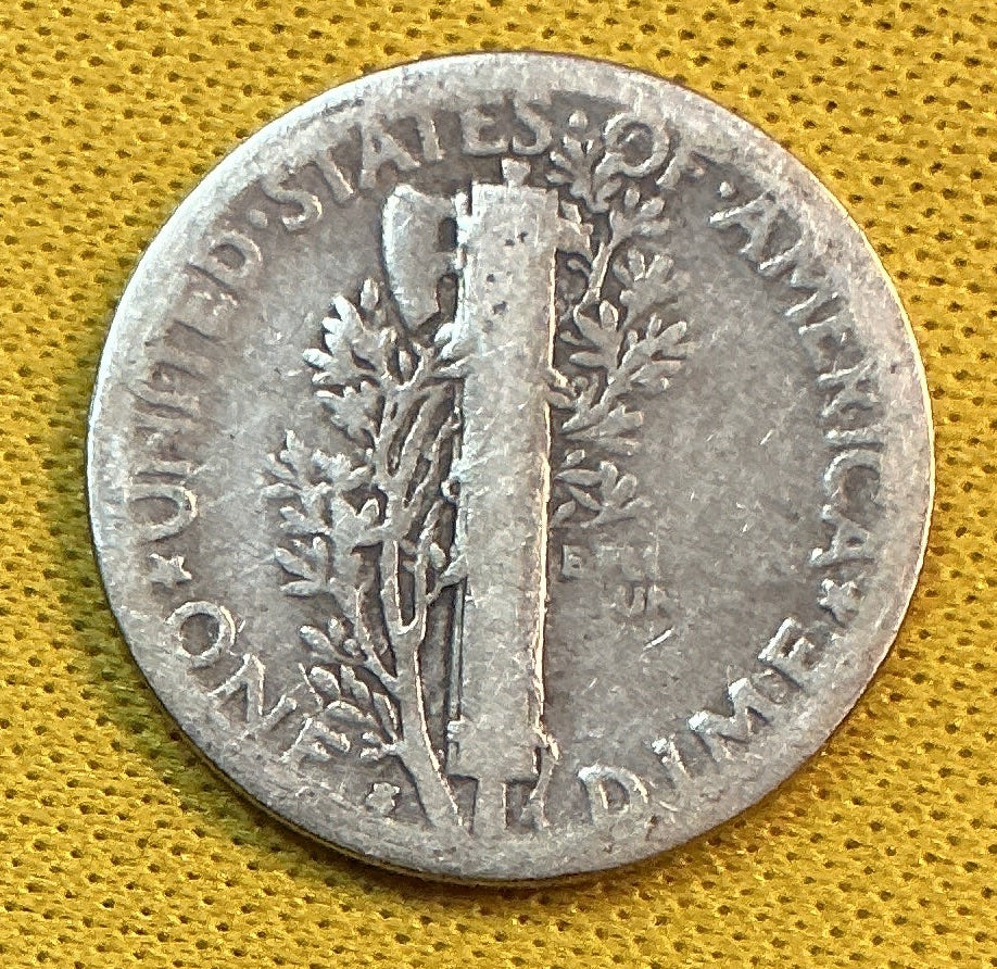 1929-S Mercury Dime, Good Circulated Coin, Store #DE1198