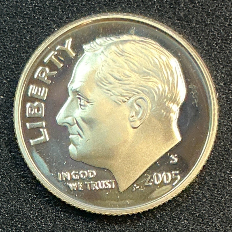 2005-S Roosevelt Silver Dime, Proof Mint State Uncirculated Coin, Store #DE0835