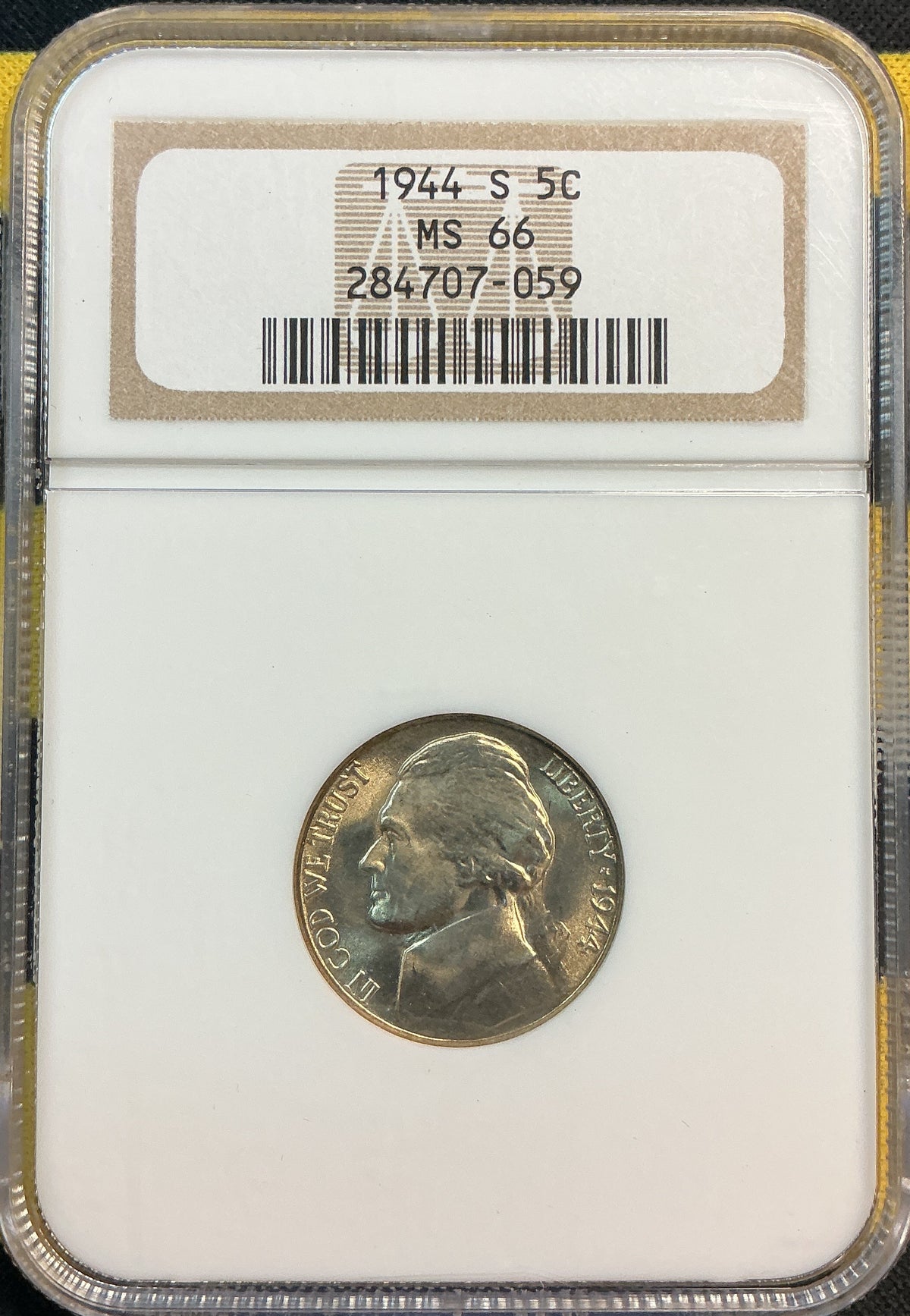 1944-S Jefferson Silver War Nickel, NGC MS-66, Store# NL1514