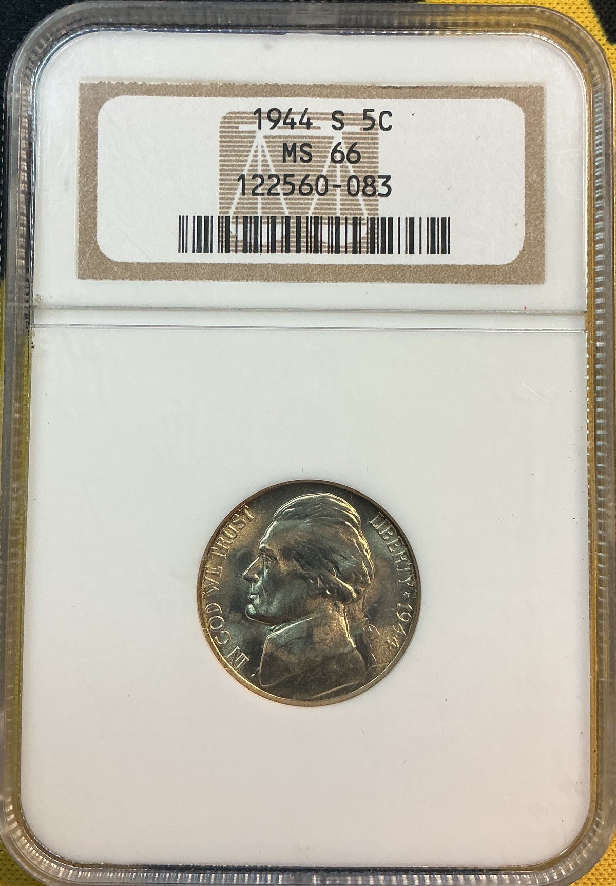 1944-S Jefferson Silver War Nickel, NGC MS-66, Store# NL1513