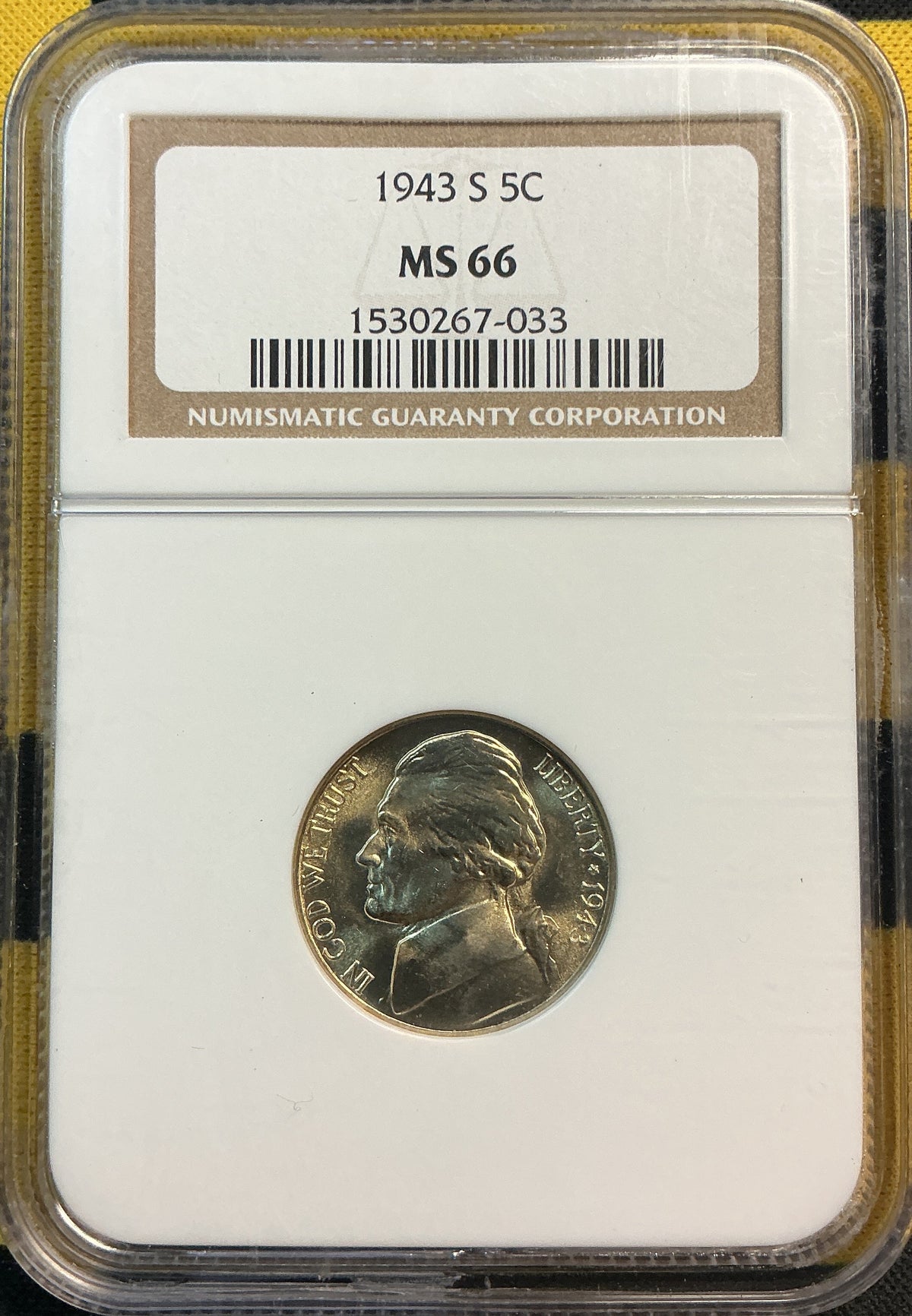1943-S Jefferson Silver War Nickel, NGC MS-66, Store# NL1507