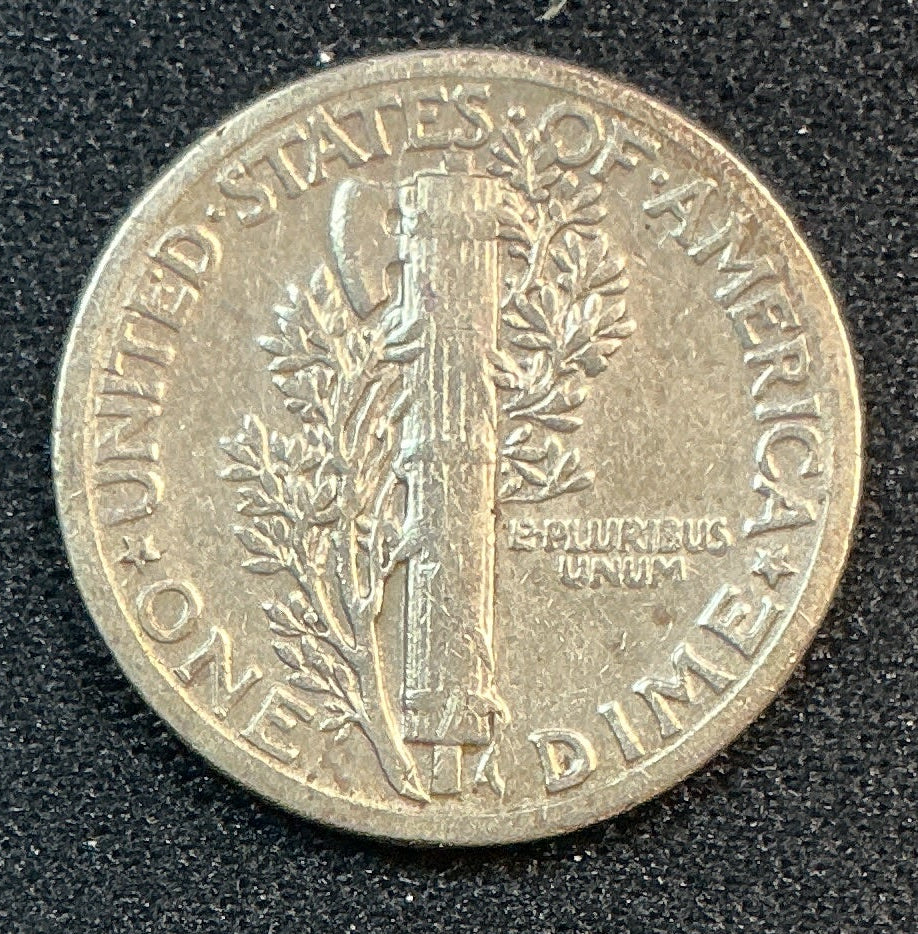 1927 Mercury Dime, Very Fine Circulated Coin, Store #DE1174