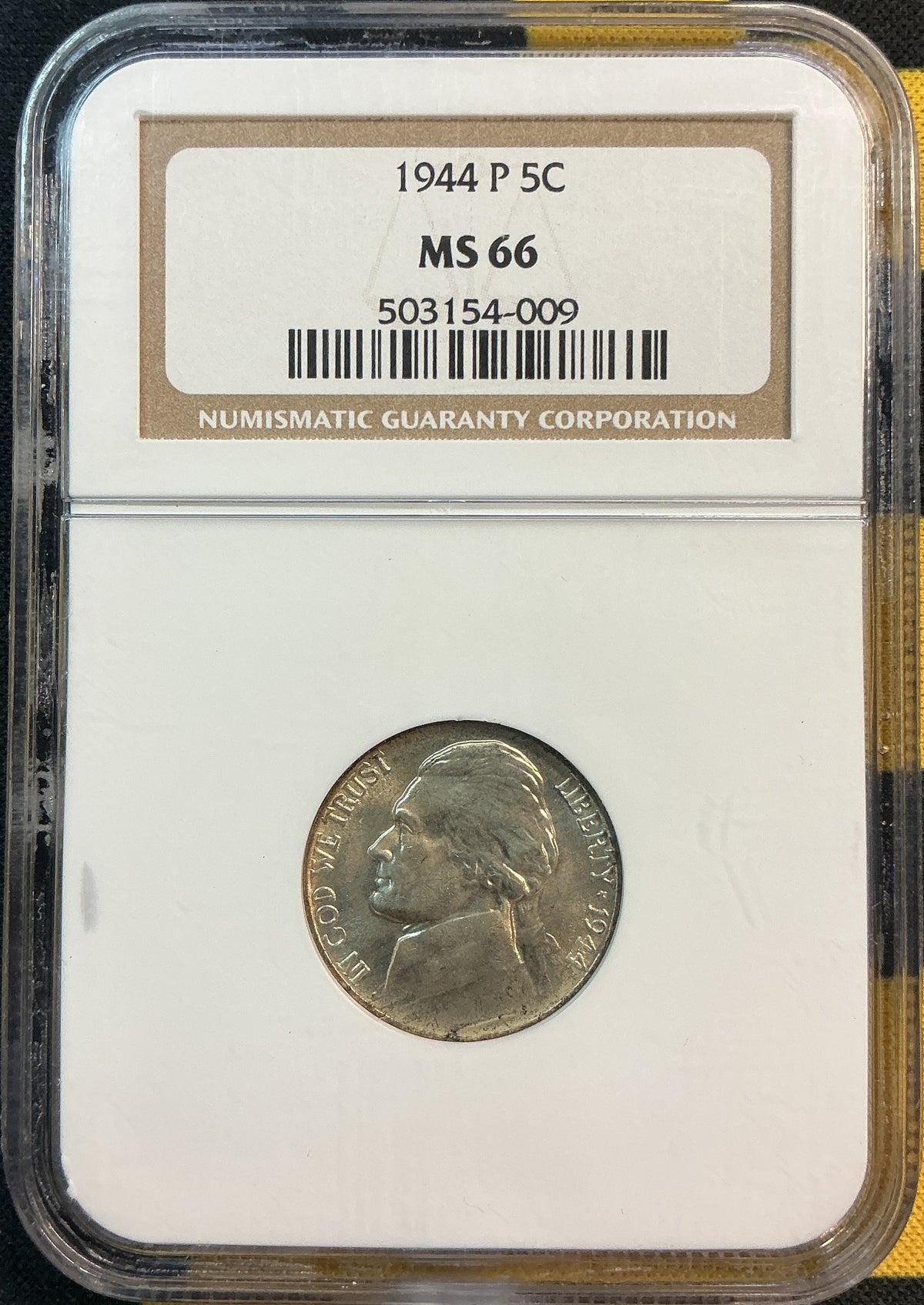 1944-P Jefferson Silver War Nickel, NGC MS-66, Store# NL1510