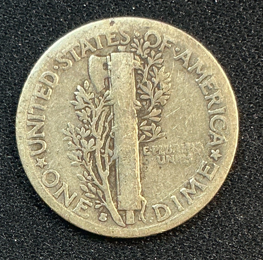 1935-S Mercury Dime, About Good Circulated Coin, Store #DE1215