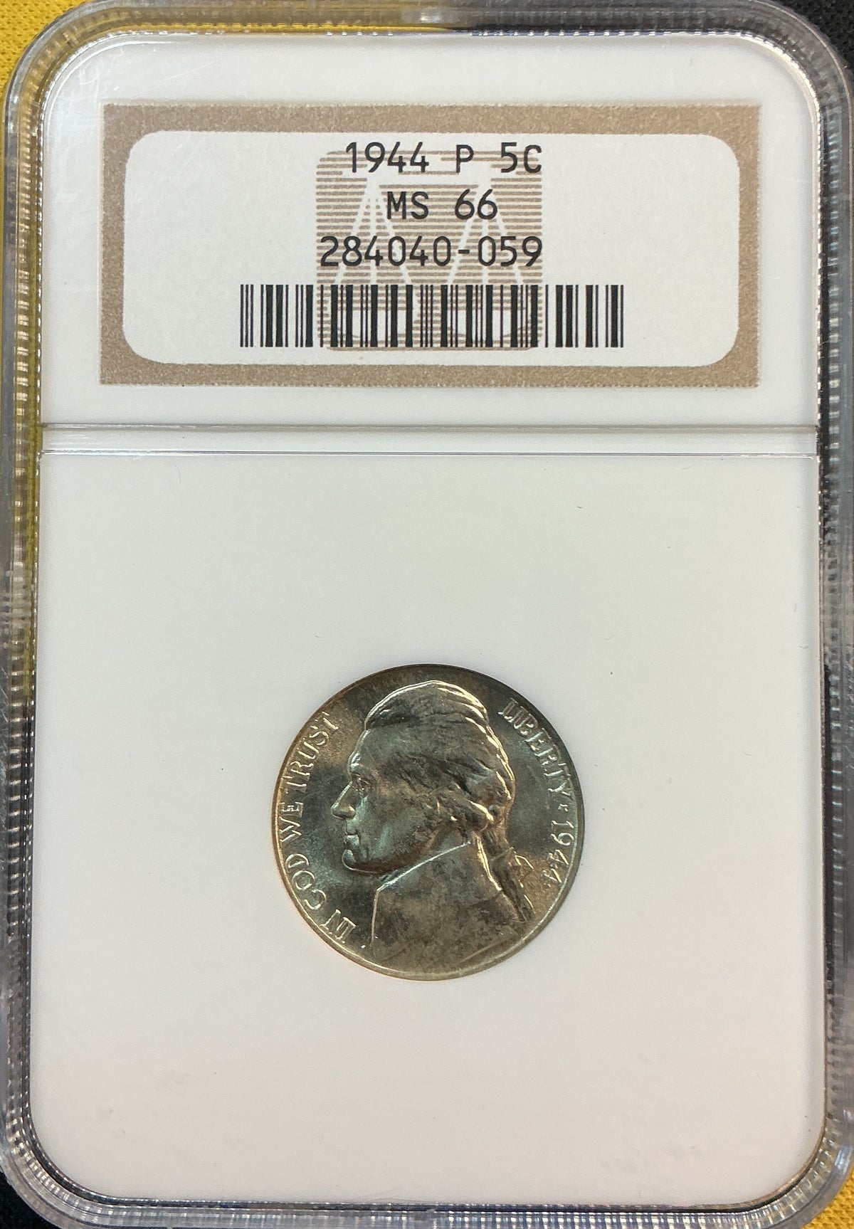 1944-P Jefferson Silver War Nickel, NGC MS-66, Store# NL1509