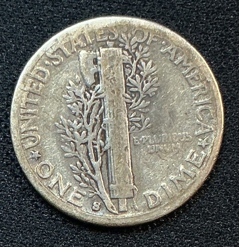 1928-S Mercury Dime, Good Circulated Coin, Store #DE1183