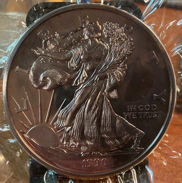 .999 Silver, 12 Troy Ounce, 1990 Standing Liberty Silver Collector Coin, Store #SR041