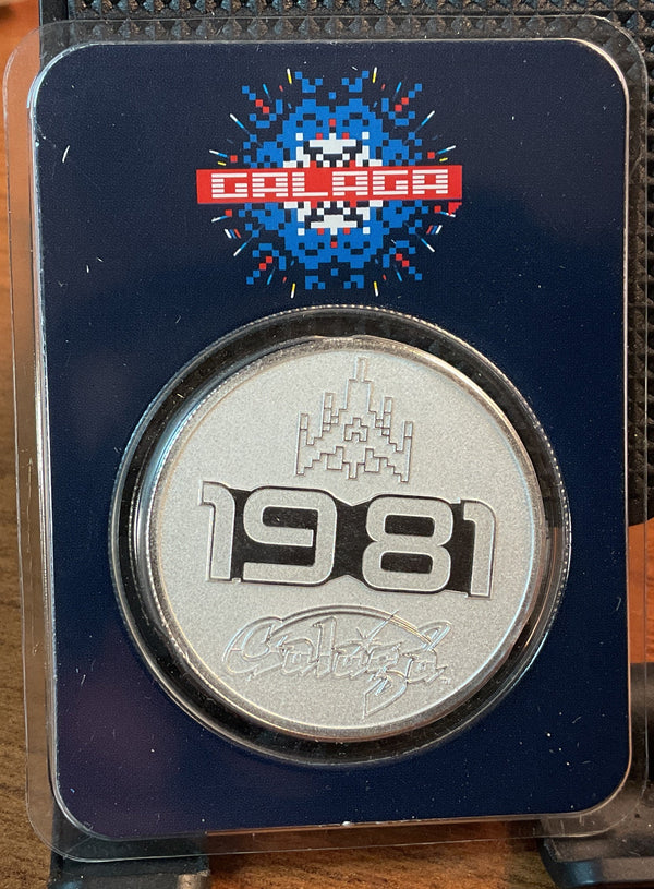 .999 Silver, 1 Troy Oz, Galaga 1981 Collector Coin, 40th Anniversary, 2021 Mint, Store #SR033