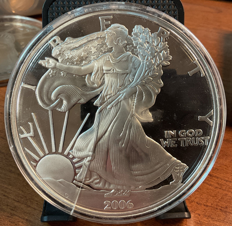 .999 Silver, 12 Troy Ounce, 2006 Standing Liberty Silver Collector Coin, Store