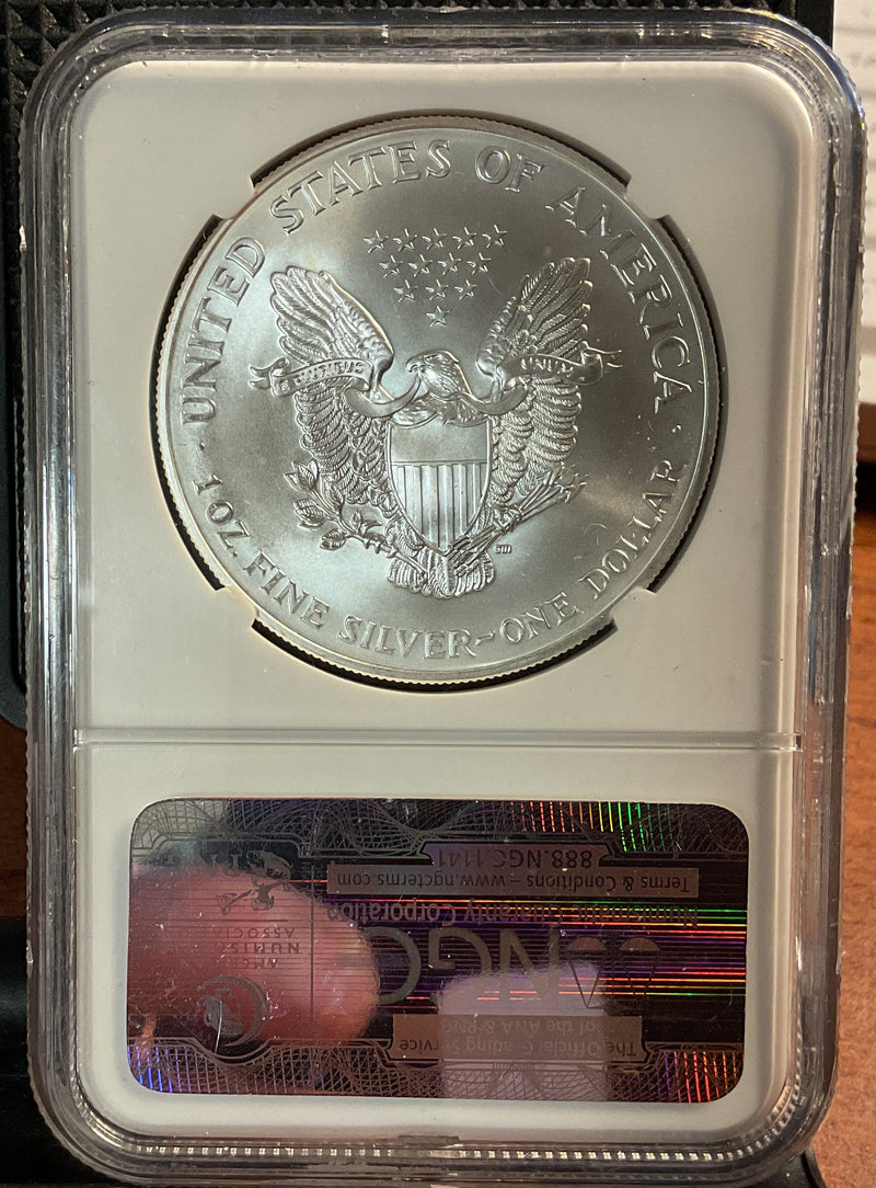 .999 Silver, 1 Troy Ounce, 2000 American Silver Eagle, NGC MS-69, Store