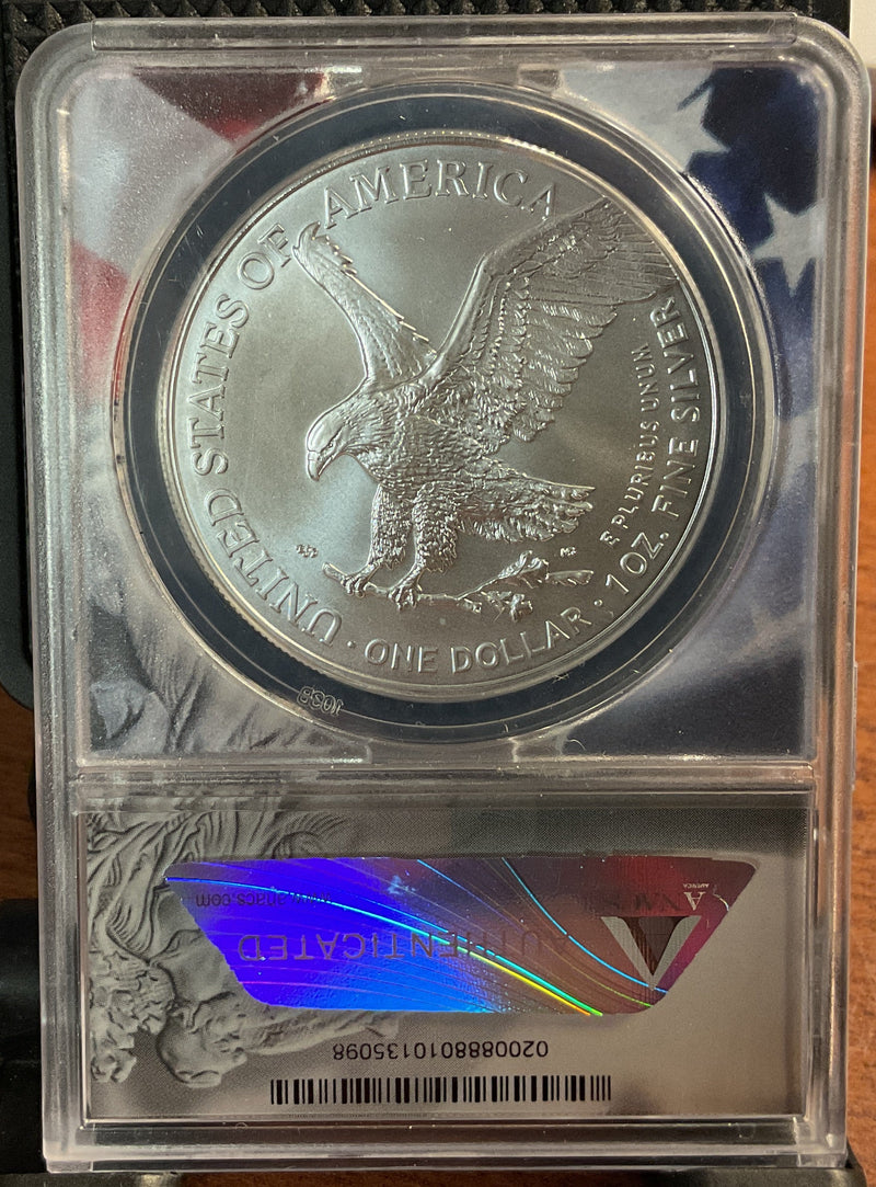 .999 Silver, 1 Troy Ounce, 2022 American Eagle, ANACS MS-70, Key Date, Store