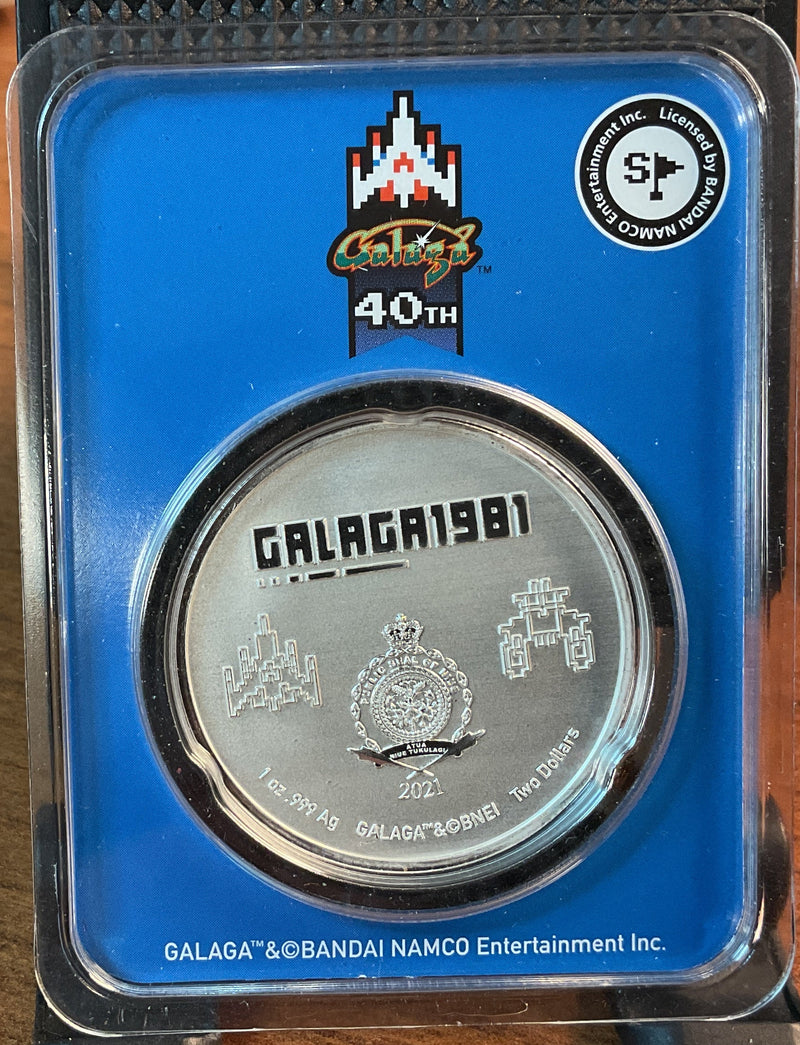 .999 Silver, 1 Troy Oz, Galaga 1981 Collector Coin, 40th Anniversary, 2021 Mint, Store
