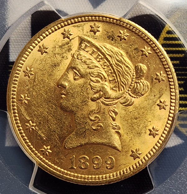 1899 $10 Gold Liberty Eagle, PCGS MS-60, Gold Coin, Store Sale#G0085.
