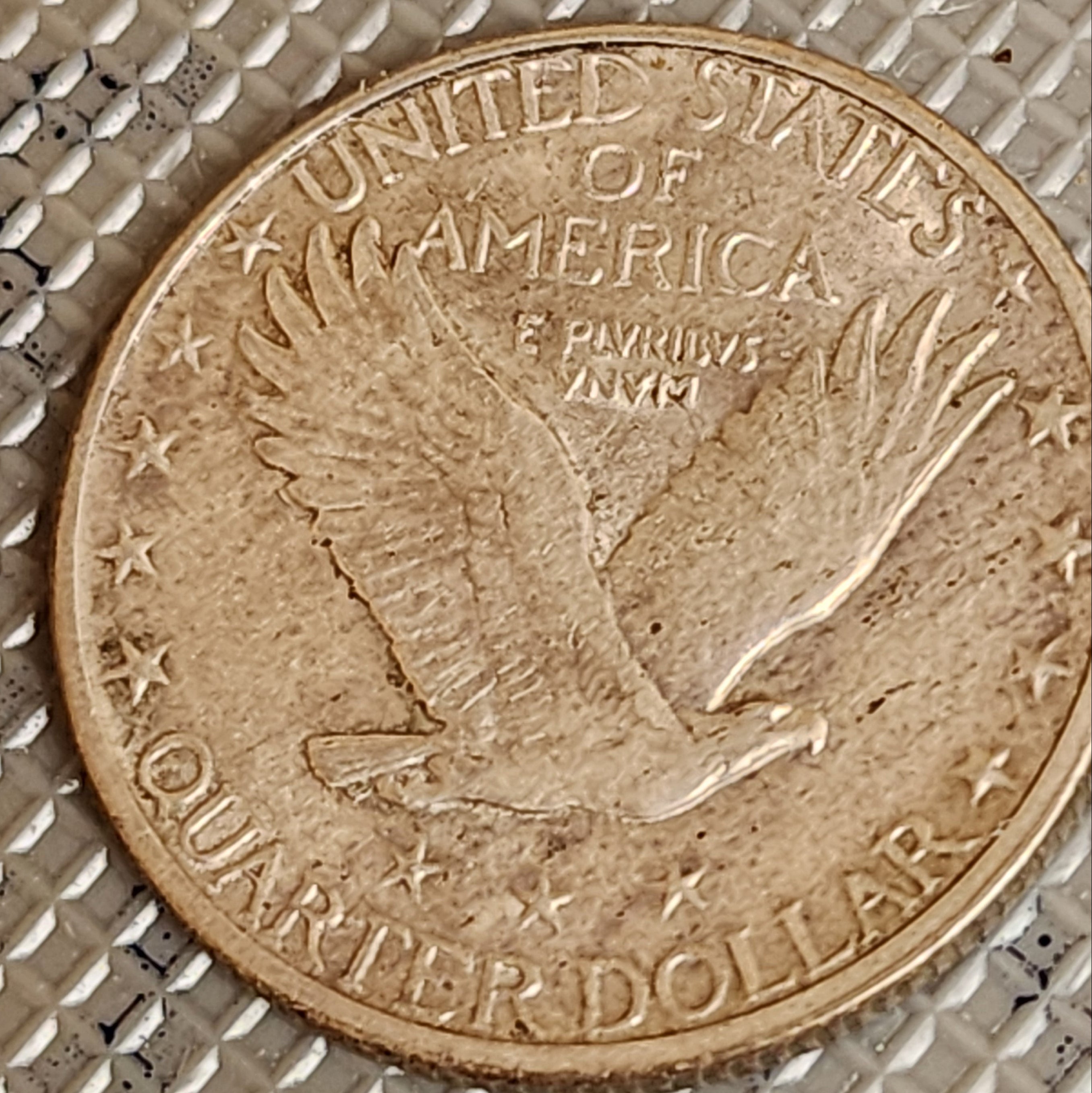 1918-D Standing Liberty Silver Quarter, Extra Fine circulated Coin. Sale #QR1554