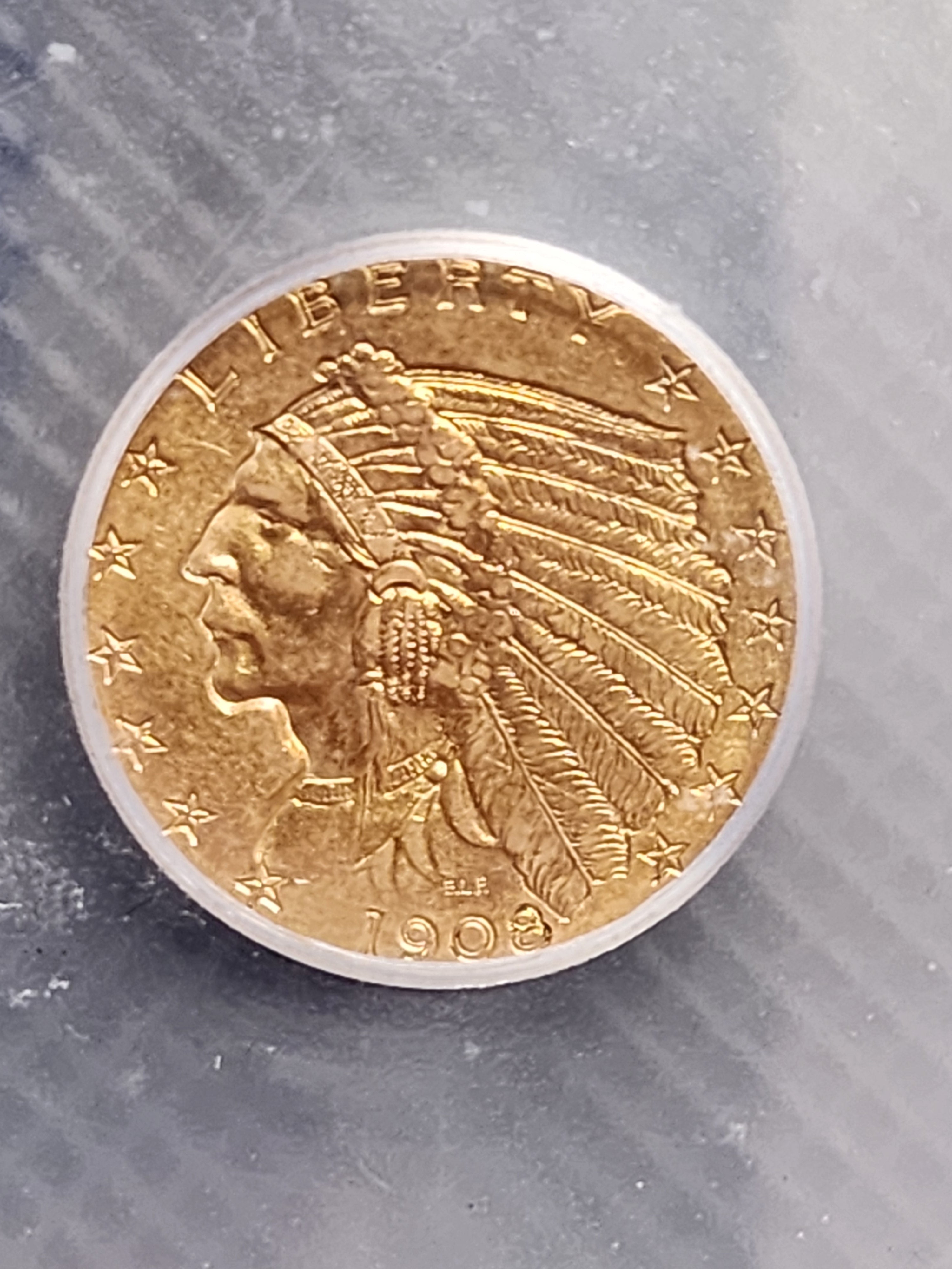 1908 $2.50 Quarter Gold Eagle, ICG MS63, Gold Coin, Store Sale#G0105.