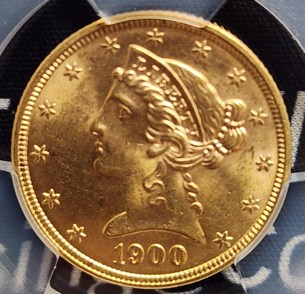 1900 $5 Gold Liberty Half Eagle, PCGS MS-64, Pre-1933 Gold Coin, Store Sale#G0079.