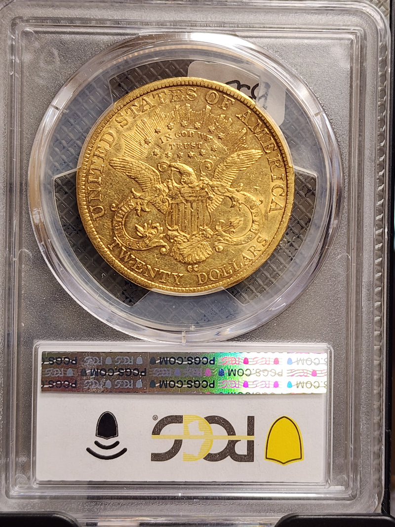 1884-CC $20 Gold Liberty Double Eagle, PCGS AU-50, Store Sale