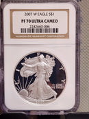 2007-W Proof American Silver Eagle. NGC PF-70 Ultra Cameo. Store