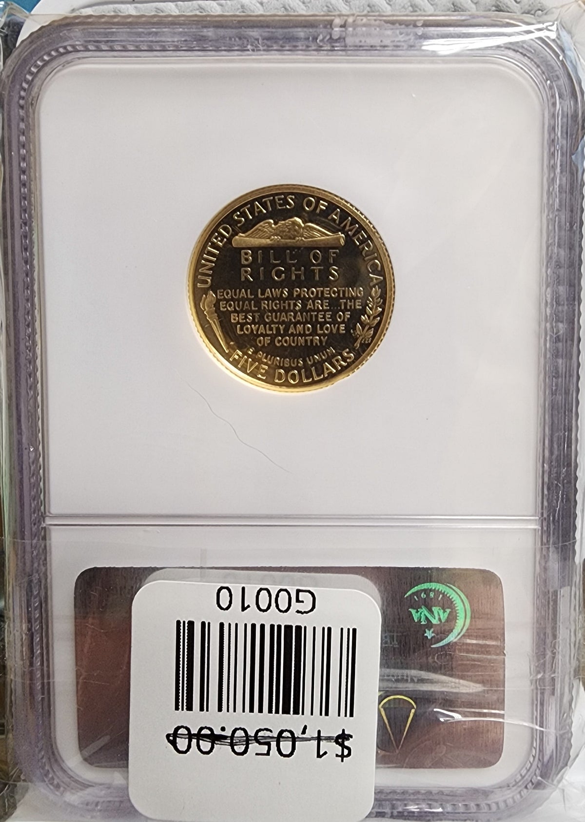 1993-W $5 Gold James Madison Commemorative, NGC PF-69, Store #GMC011.